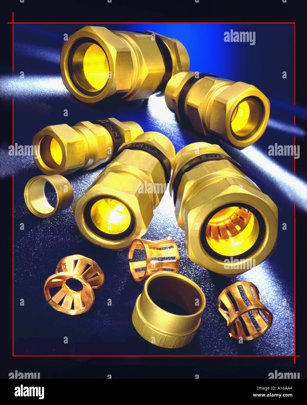 industrial cable glands Stock Photo Alamy
