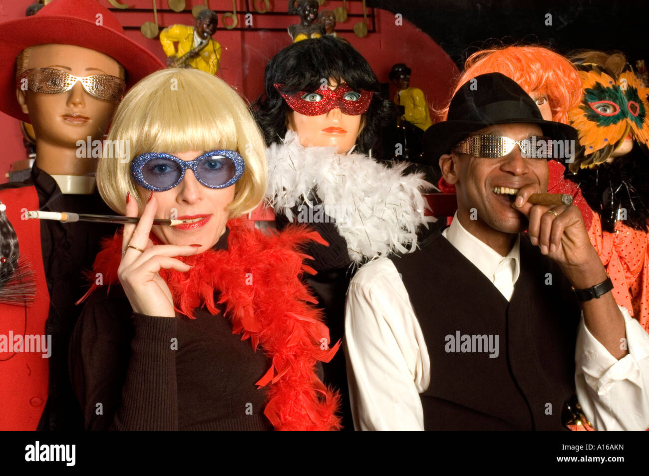 Mystery Guest Party Leo Monigue Man Woman Stock Photo