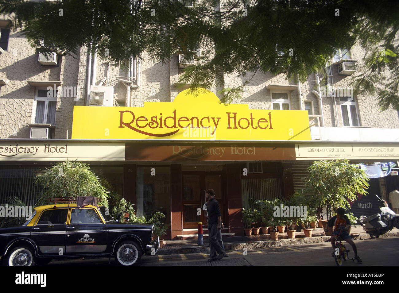 Front entrance of Residency Hotel old British gothic architecture on D