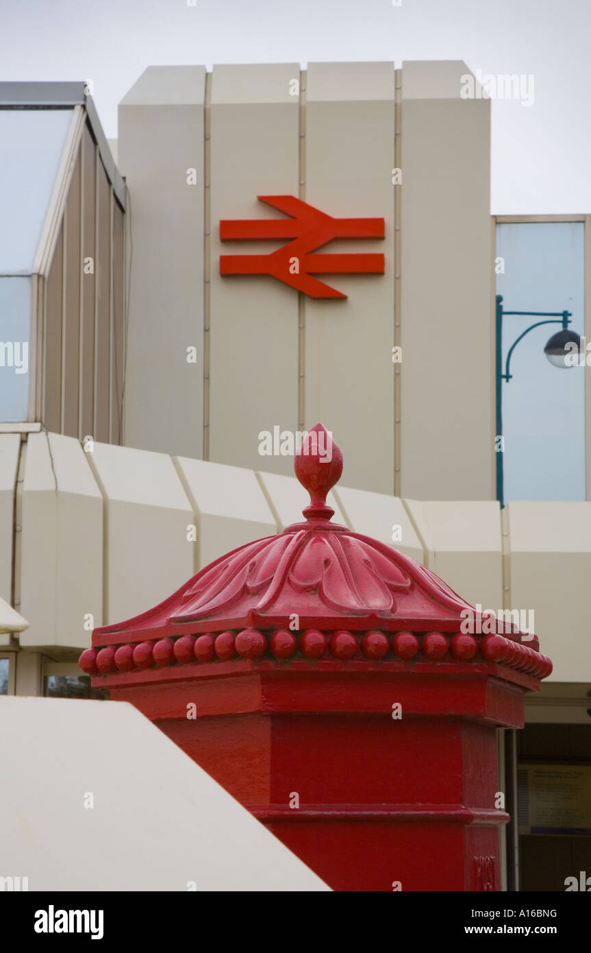 Victorian post office box Dundee city centre railway station Tayside