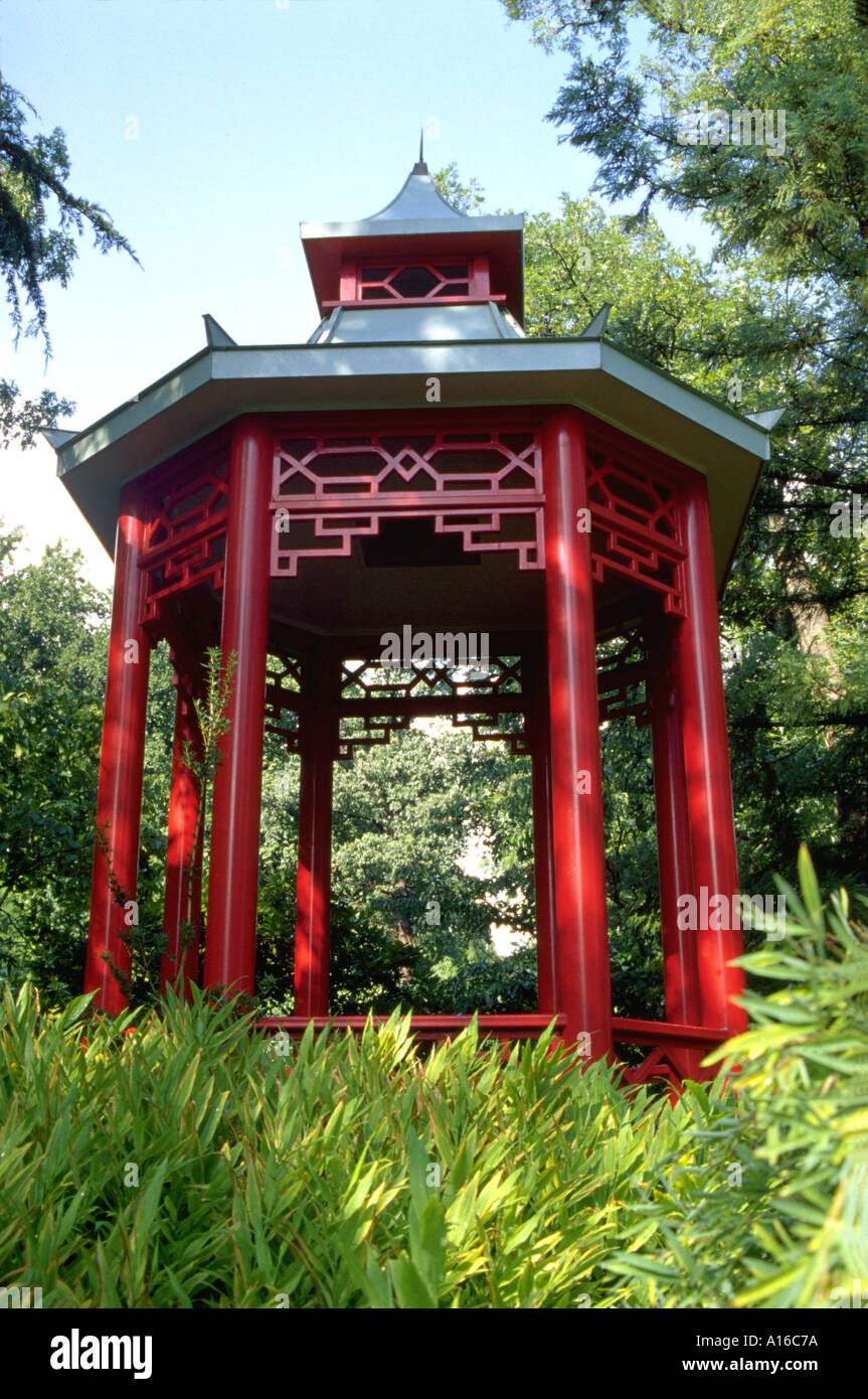Pagoda at National Arboretum in Washington D.C. Stock Photo