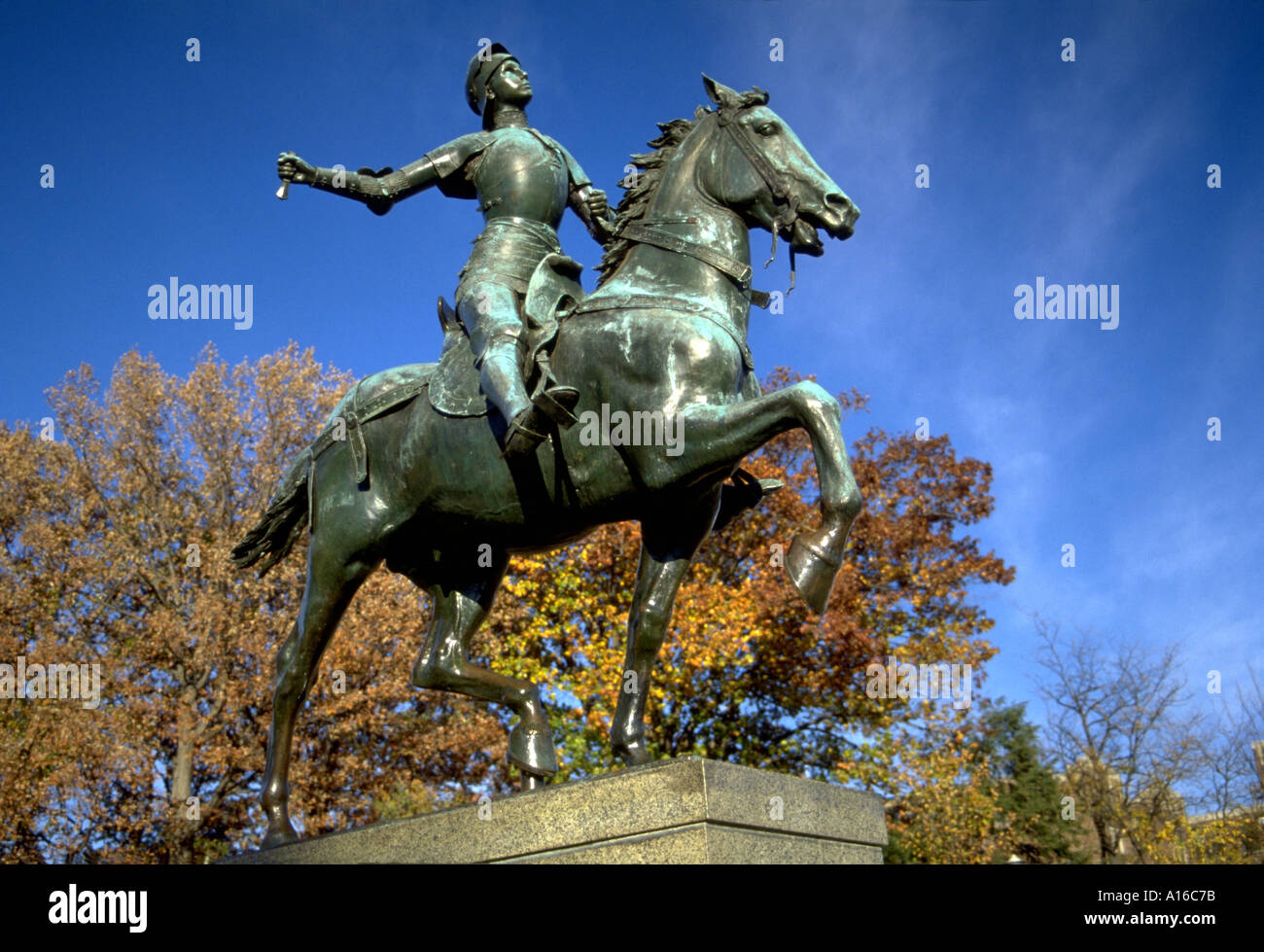 Joan of Arc statue, Washington D.C. Stock Photo