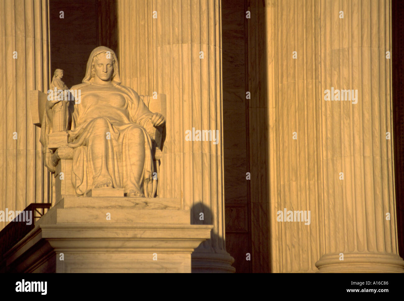 US Supreme Court statue in Washington D.C. Stock Photo