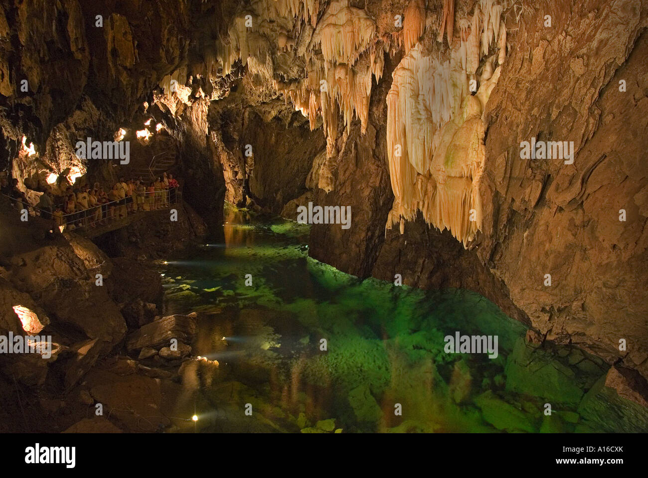 Gruta de las Maravillas the largest cave in Spain Aracena Huelva province Spain Stock Photo