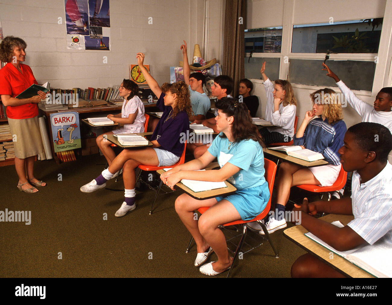 High school spanish language class hires stock photography and images