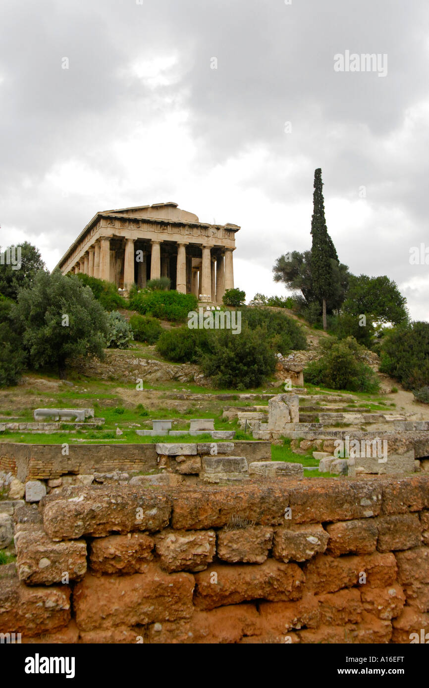 Temple of Hephaistos, Athens Agora, Greece Stock Photo