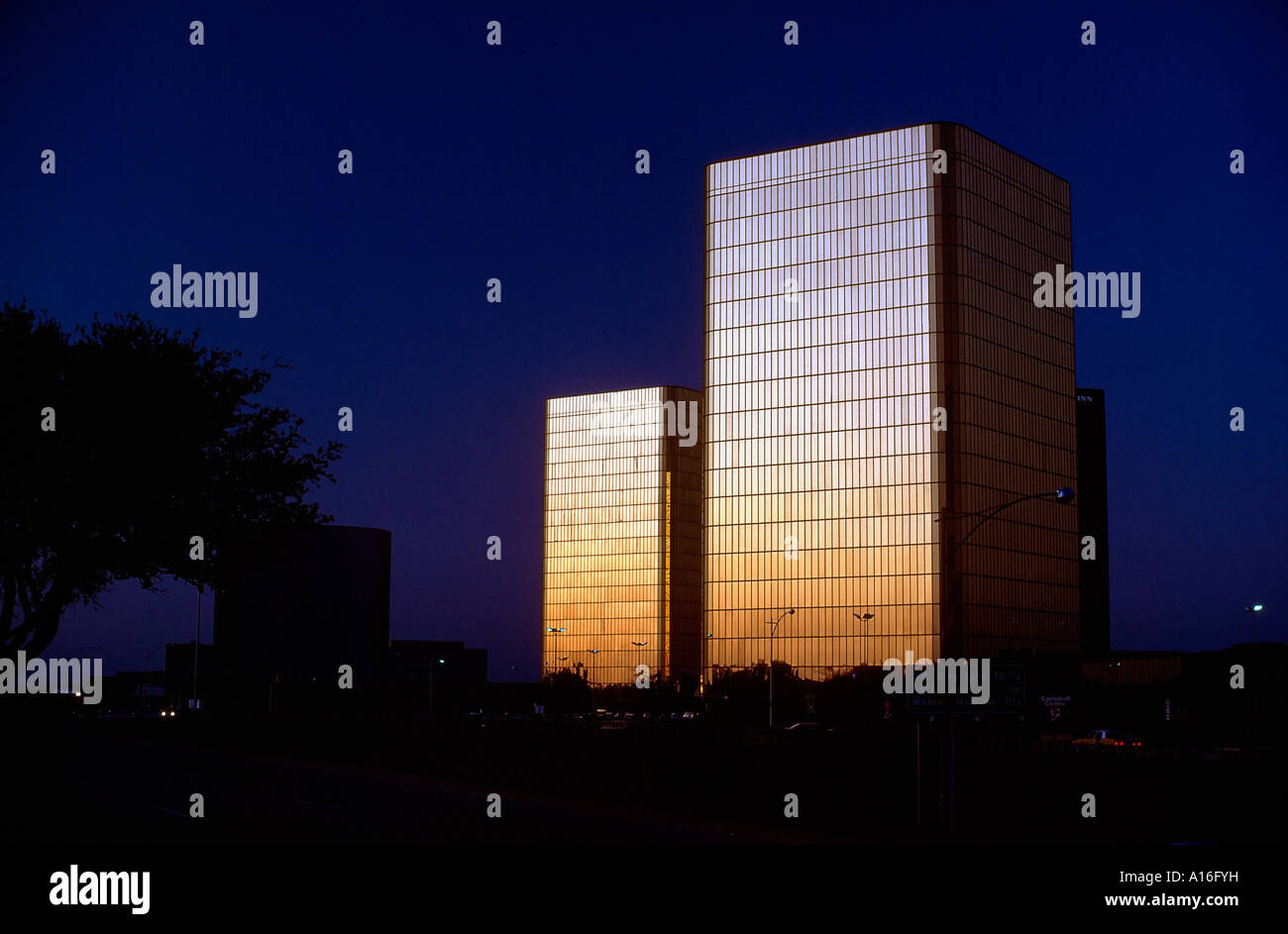 Glass architecture Dallas TX Stock Photo