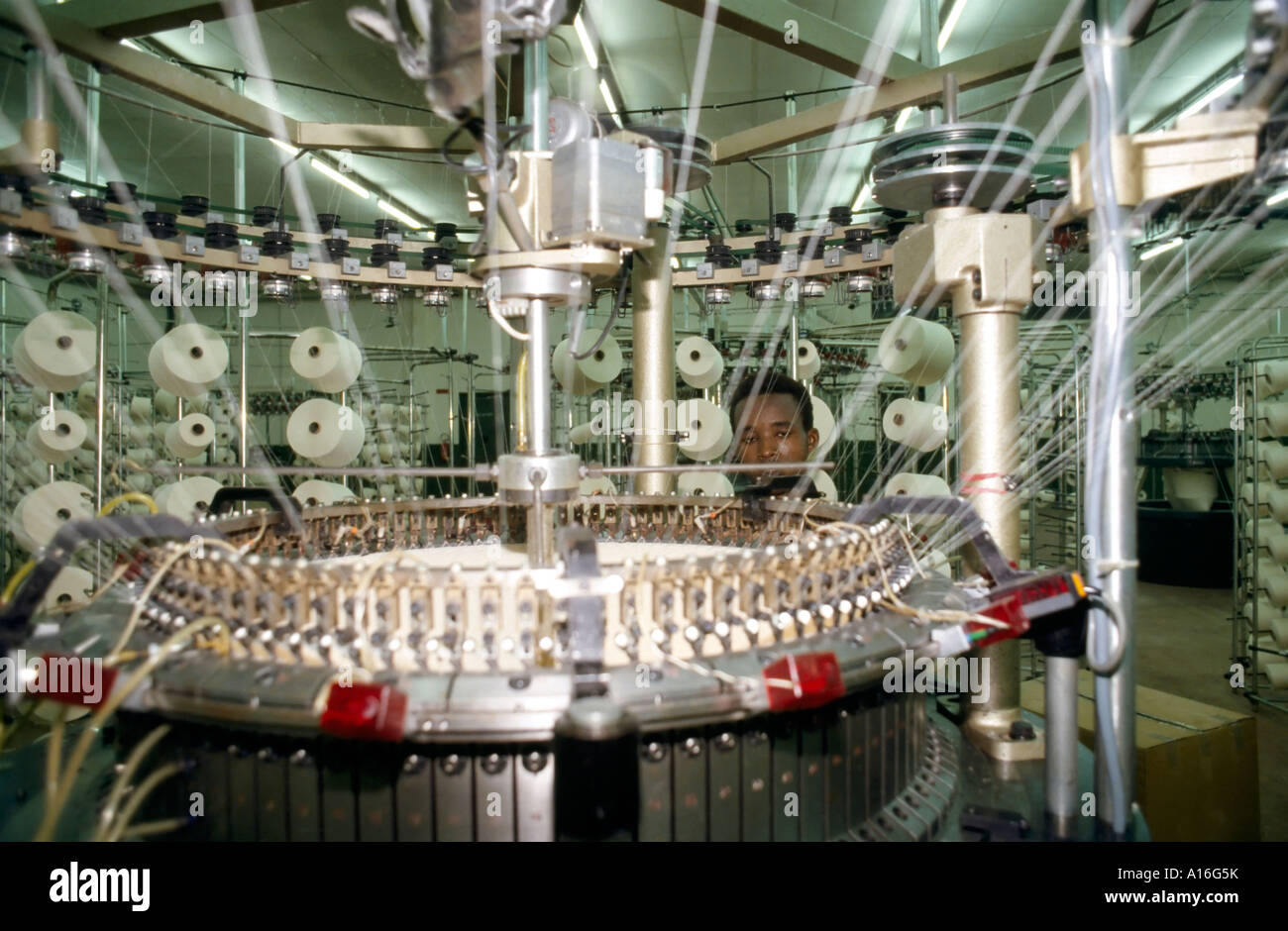 modern mechanical loom Stock Photo Alamy