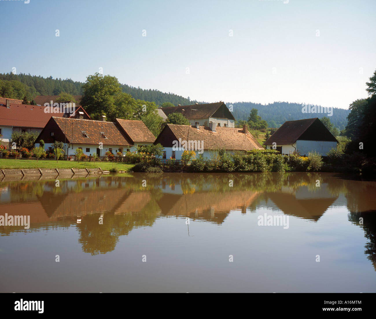 Village of  Pecetin Czech Republic Central Europe. Photo by Willy Matheisl Stock Photo
