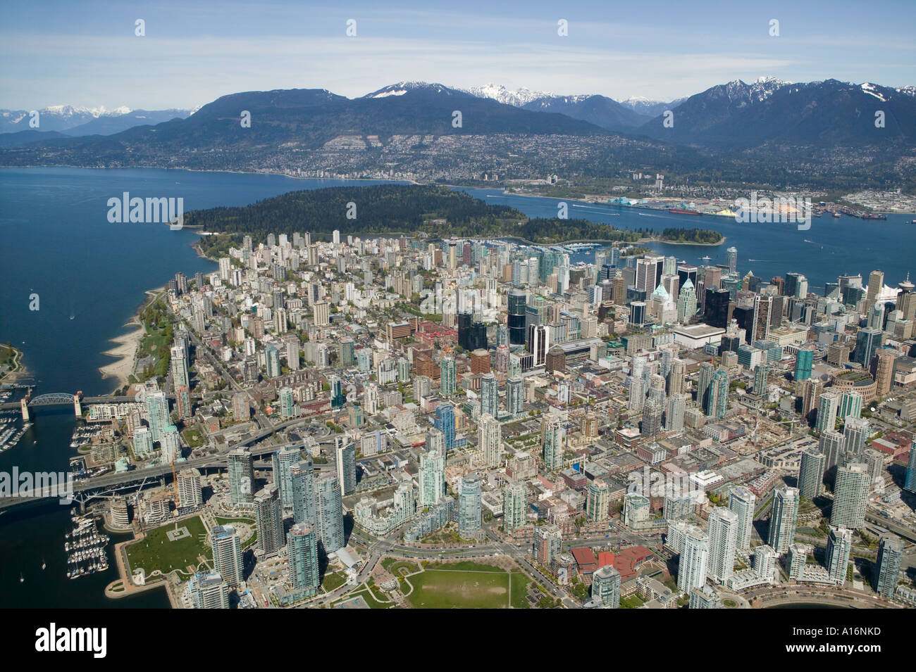 Aerial of downtown Vancouver British Columbia Canada Stock Photo - Alamy