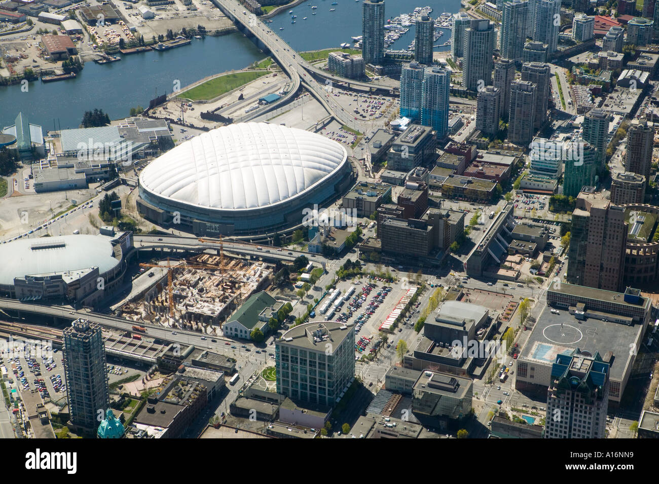 Aerial of downtown Vancouver British Columbia Canada Stock Photo - Alamy