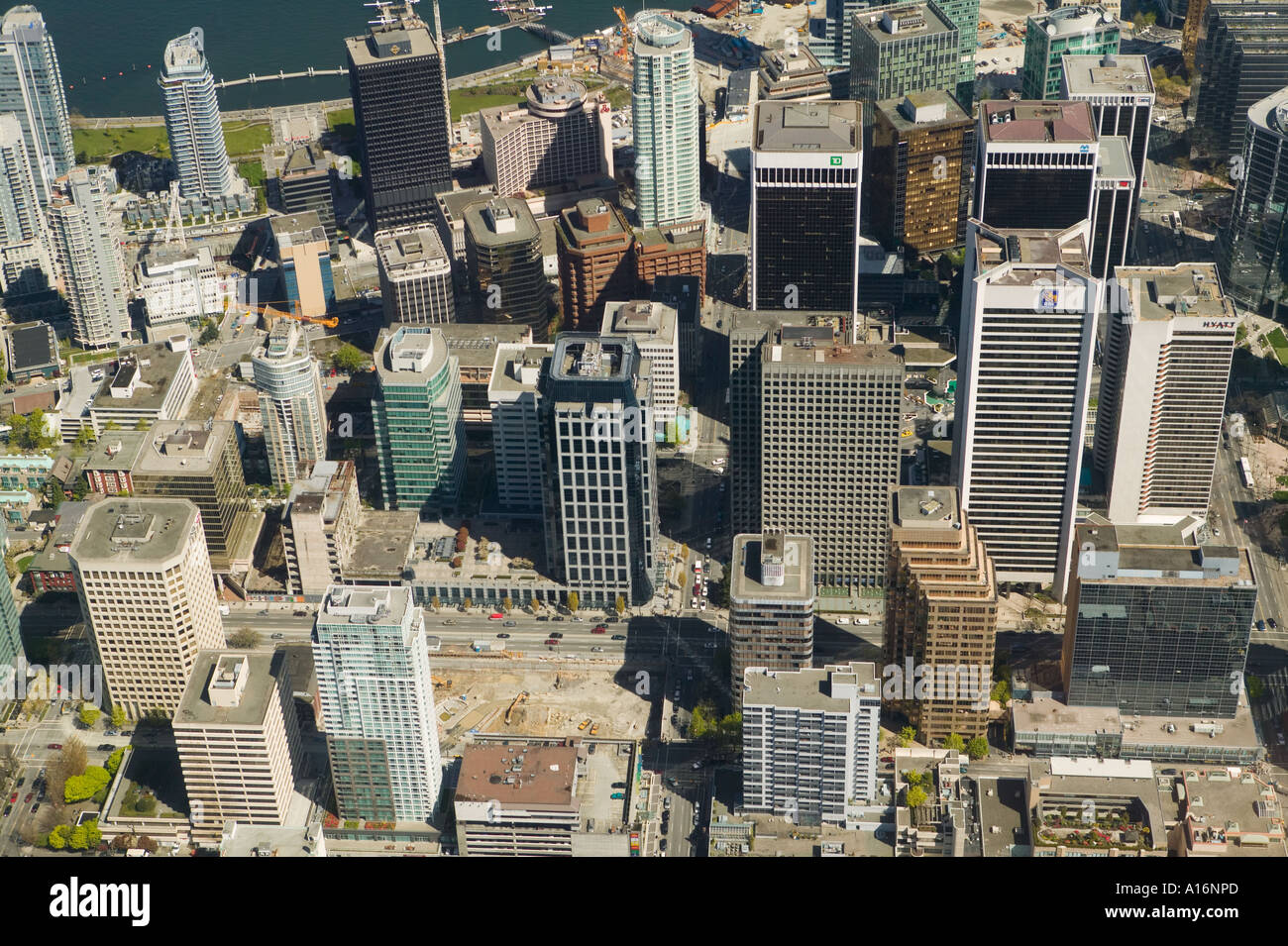 Aerial of downtown Vancouver British Columbia Canada Stock Photo - Alamy