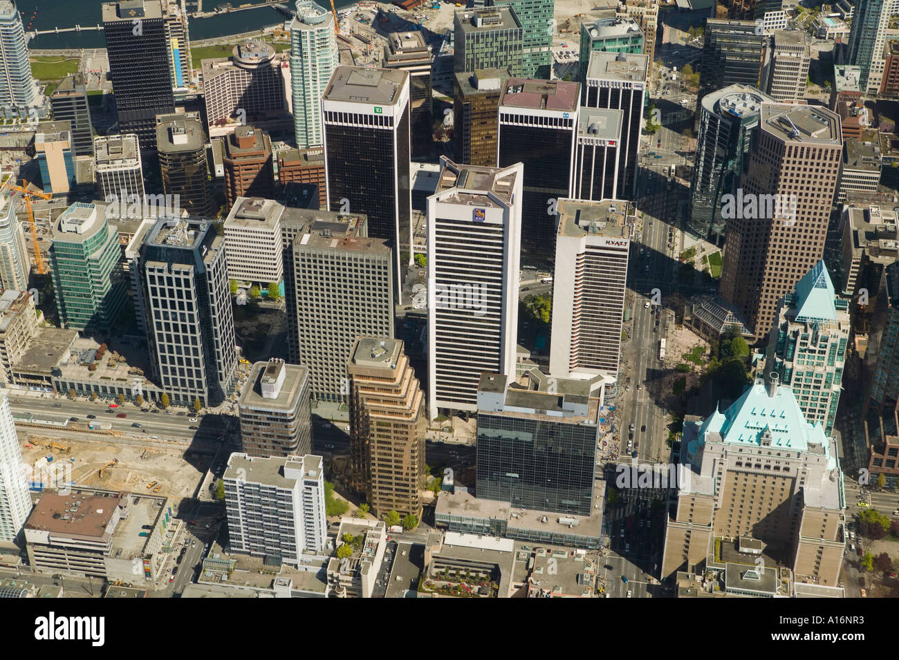 Aerial of downtown Vancouver British Columbia Canada Stock Photo - Alamy