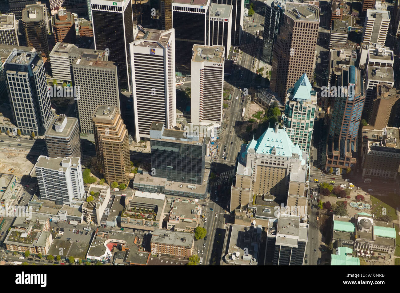 Aerial of downtown Vancouver British Columbia Canada Stock Photo - Alamy
