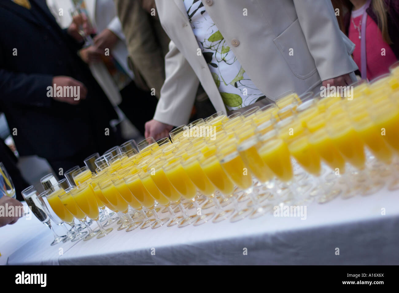 Champagne with orange juice Stock Photo Alamy