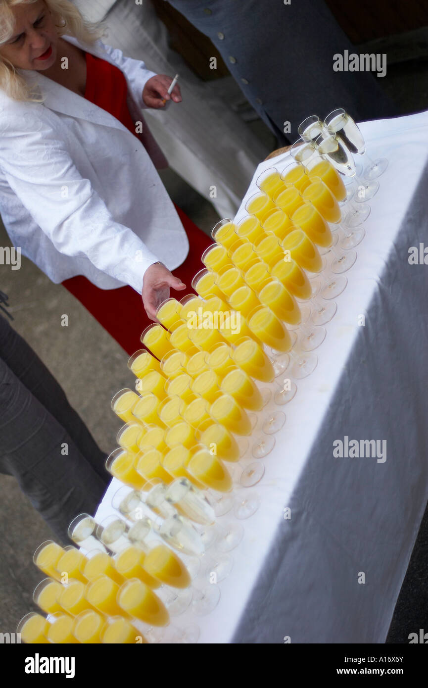 Champagne with orange juice Stock Photo Alamy