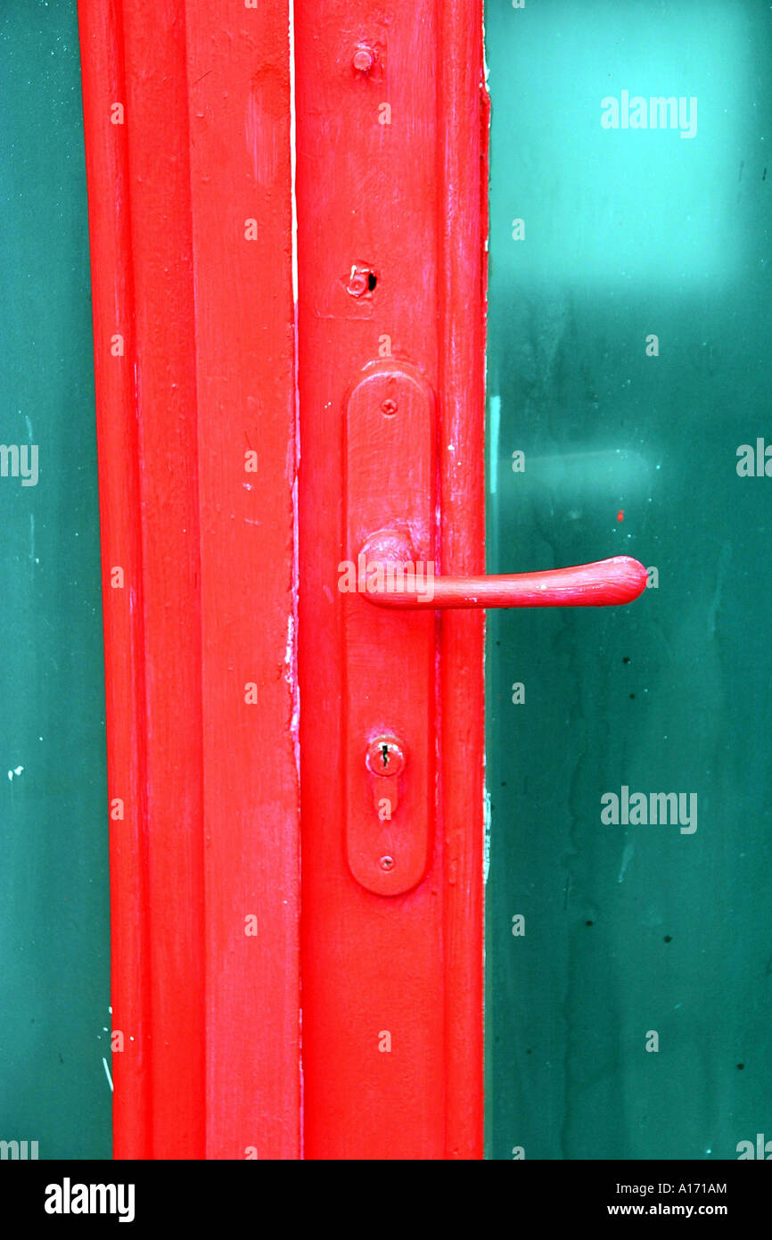 red door frame Stock Photo Alamy
