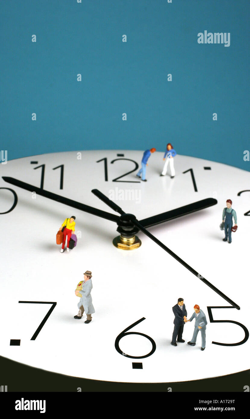 people and the time Stock Photo