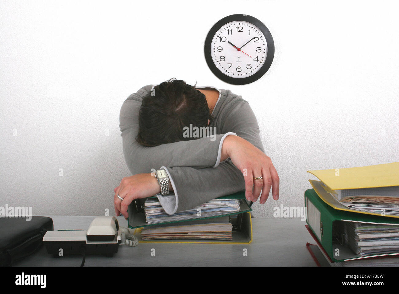 nap at the office Stock Photo Alamy