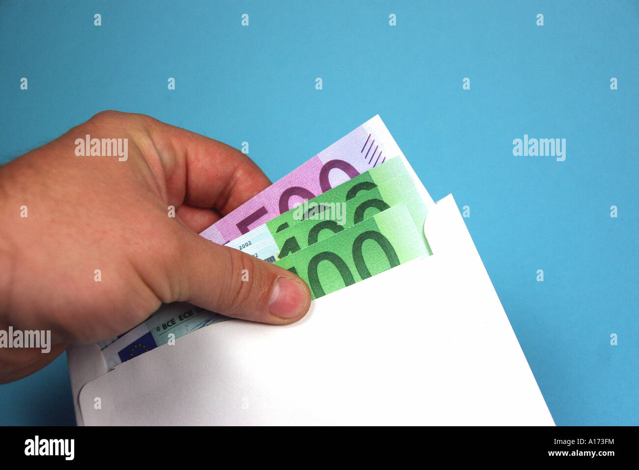 money in an envelope Stock Photo