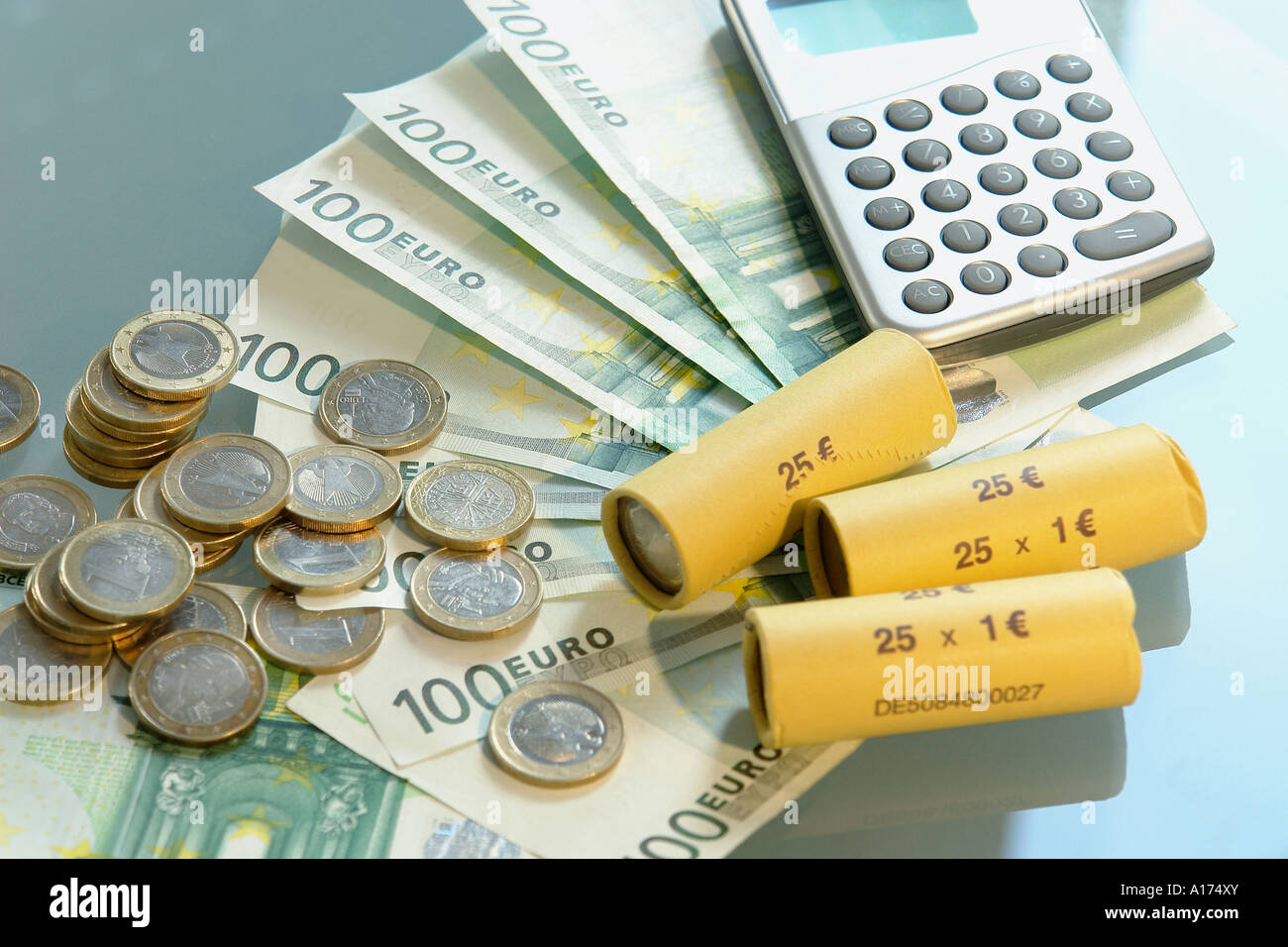 calculator and Euro Stock Photo Alamy