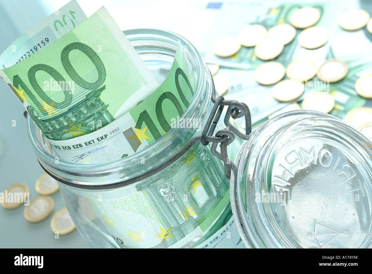 money box and Euro Stock Photo Alamy