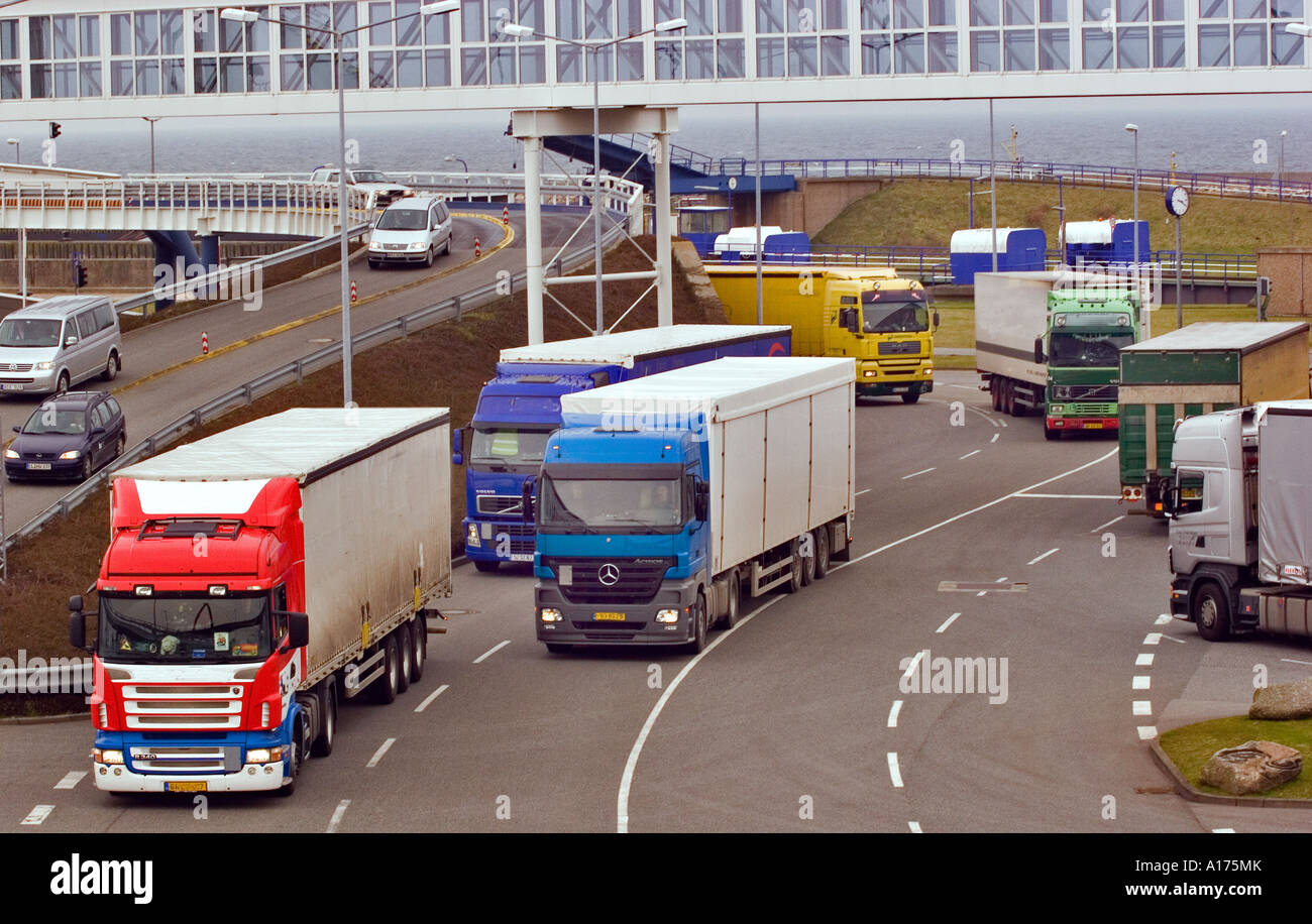 truck-traffic Stock Photo