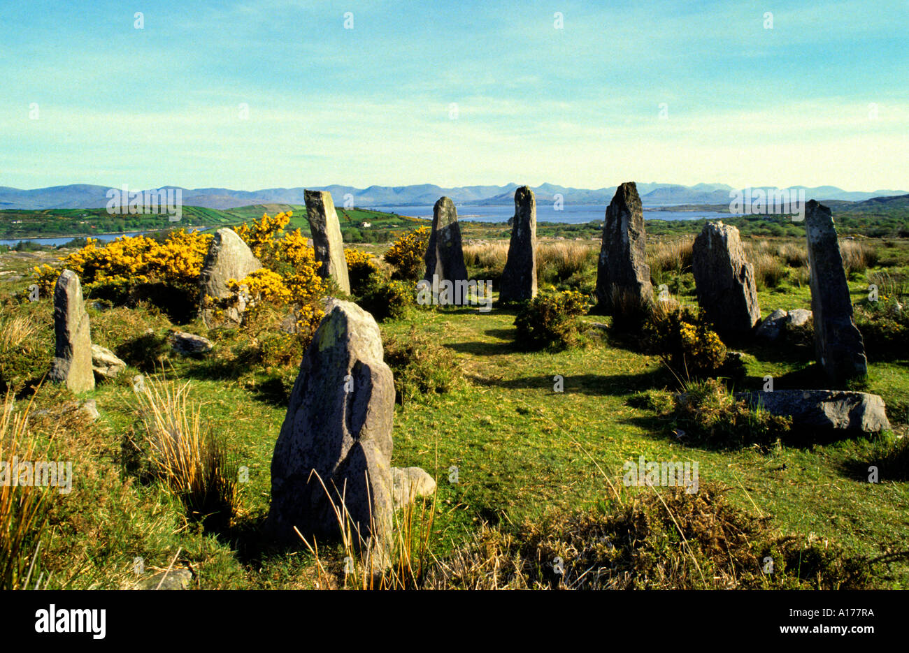 Drombeg prehistoric stone circle henge Cork Irish Ireland Stock Photo Alamy