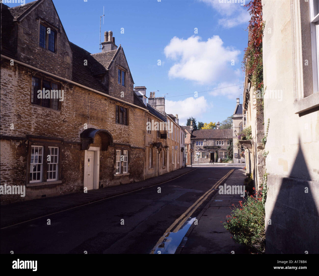Flemish Weavers Houses Corsham High Street in Corsham Wiltshire UK