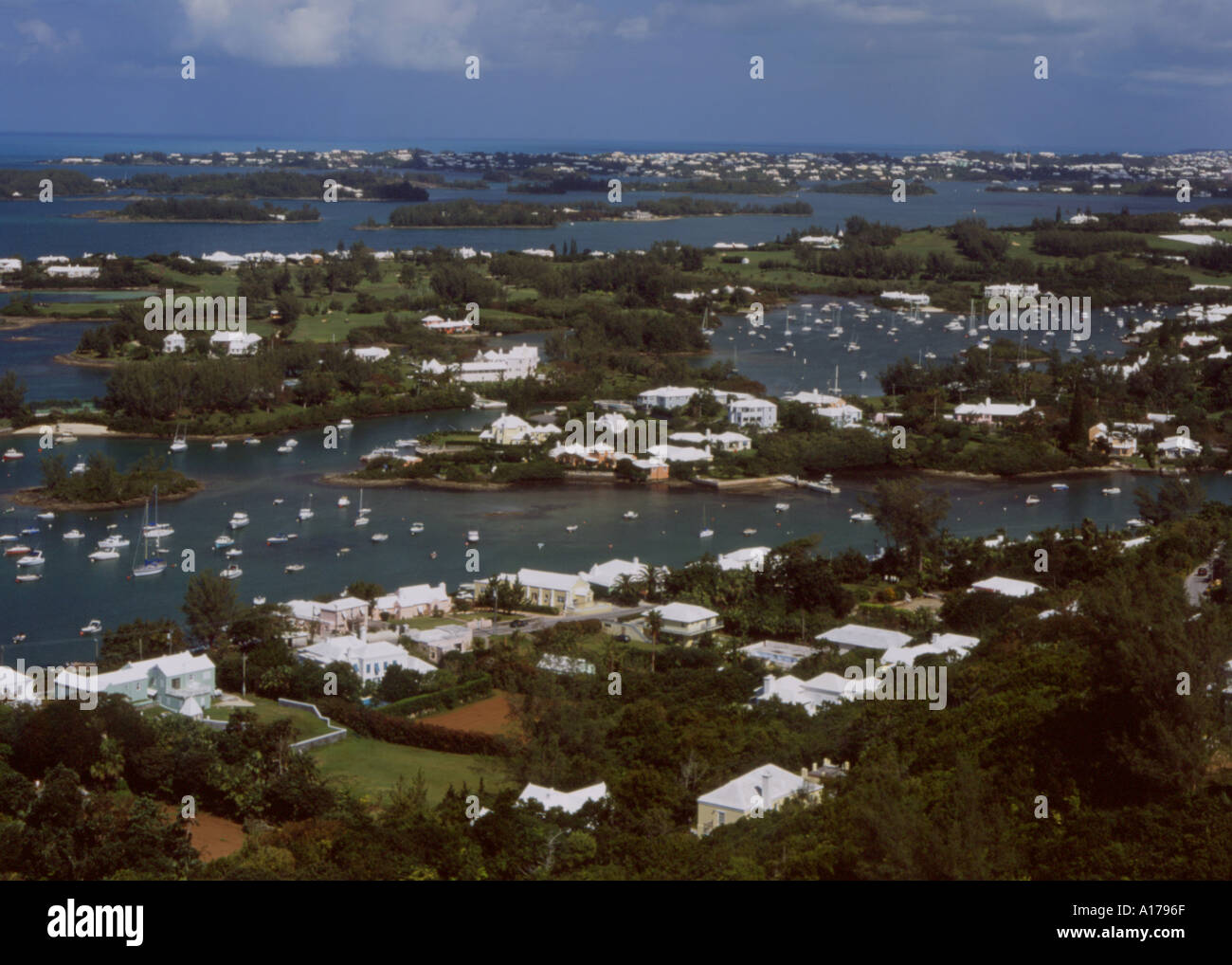 Bermuda View from Gibbs Hill Lighthouse Stock Photo