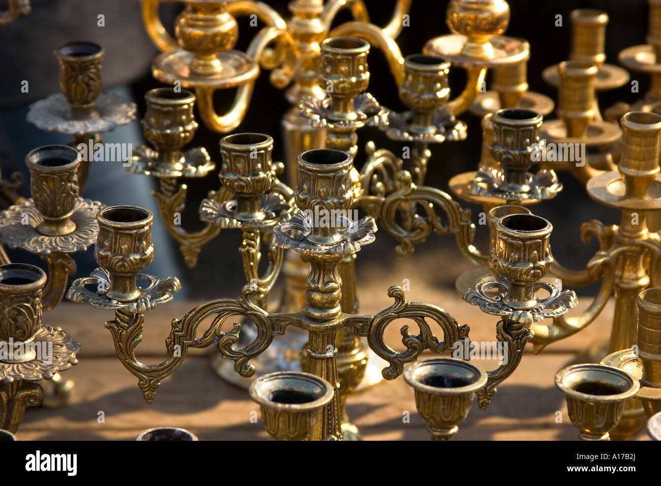 candlestick;candlesticks;flambeaux;glower;glowers Stock Photo