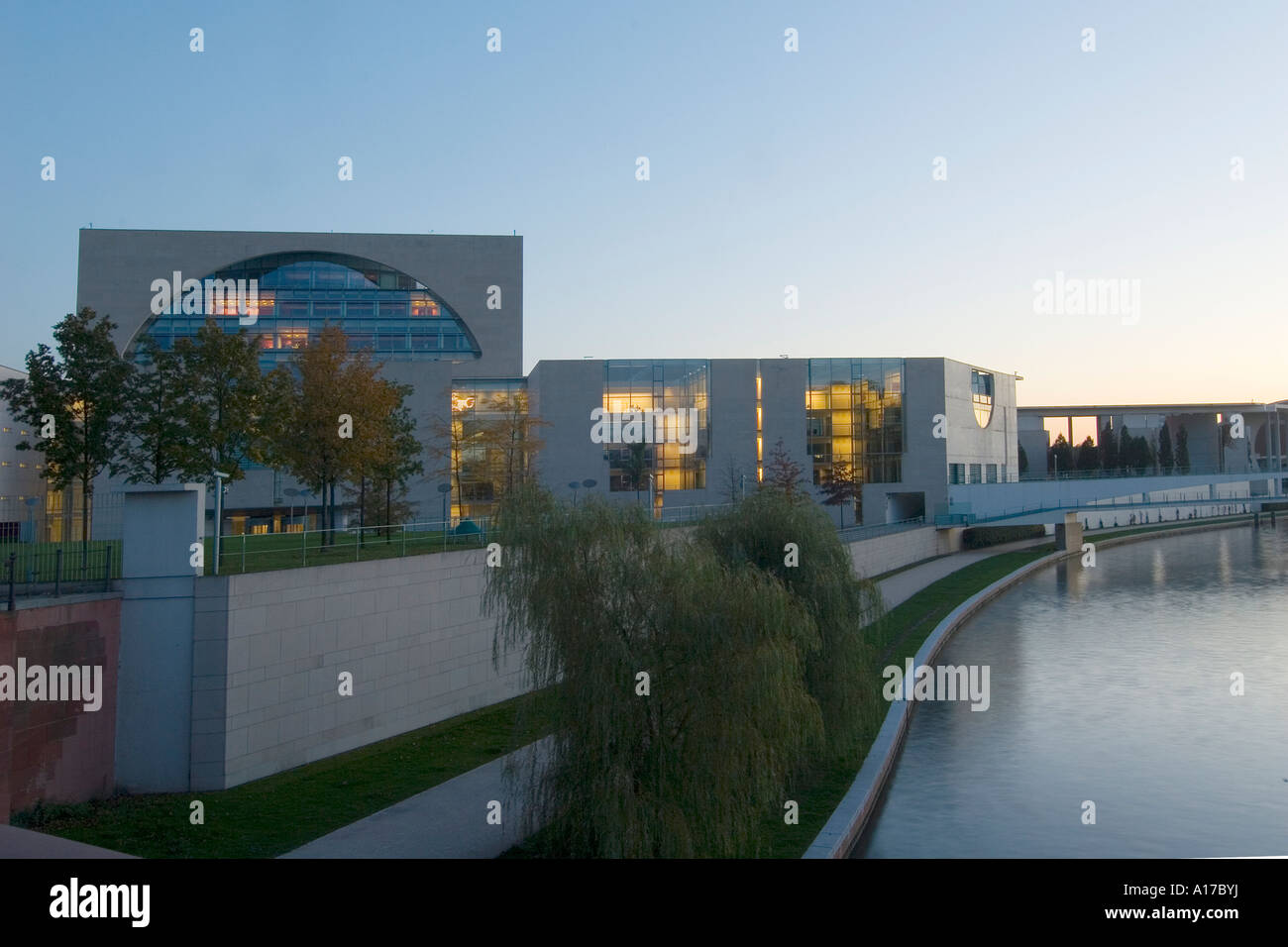 chancellery in the evening Stock Photo