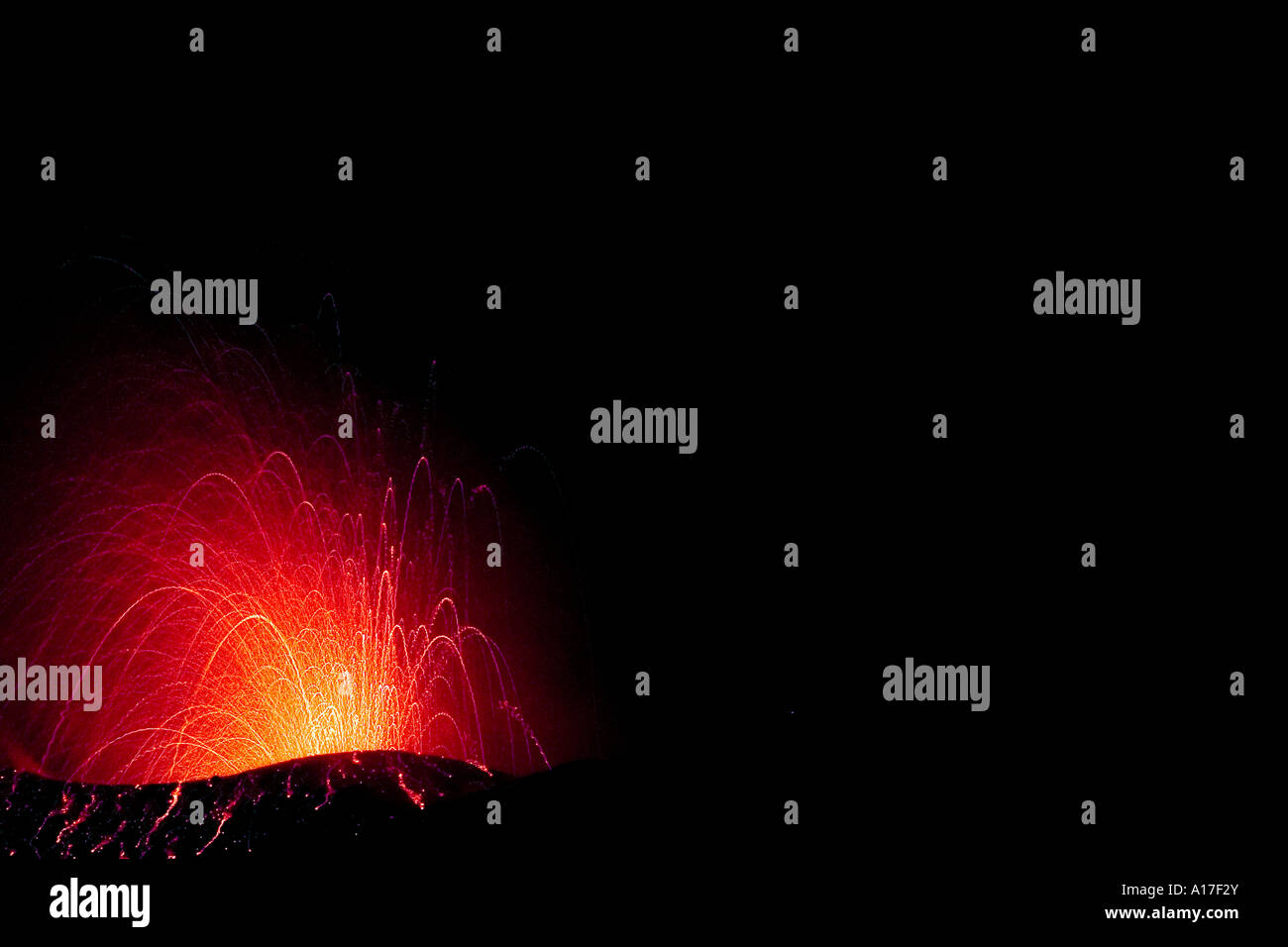 Erupting Volcano, Stromboli, Italy Stock Photo - Alamy