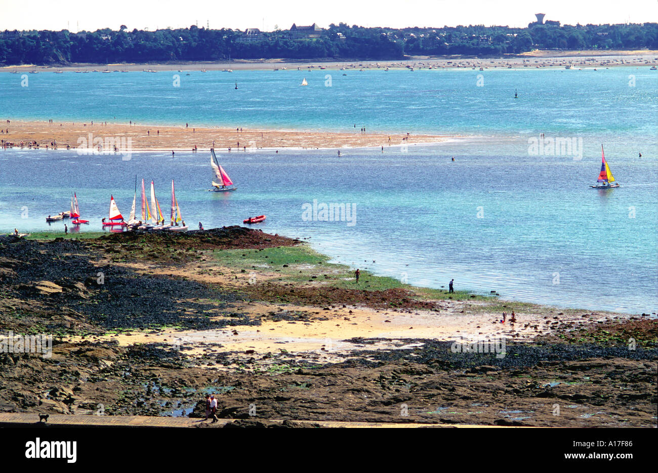 Saint Malo tide Stock Photo Alamy