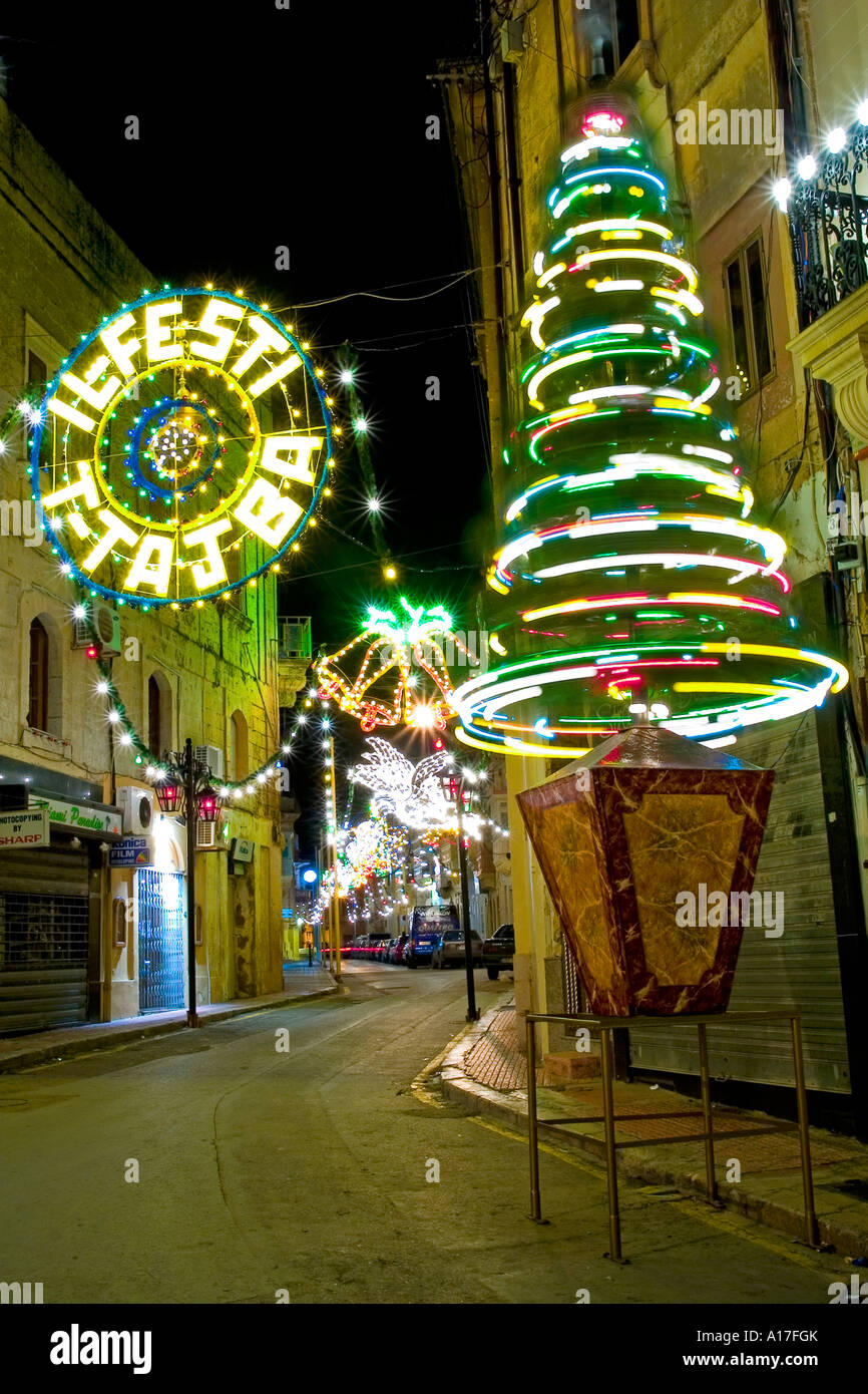 Christmas decorations in Malta Stock Photo  Alamy