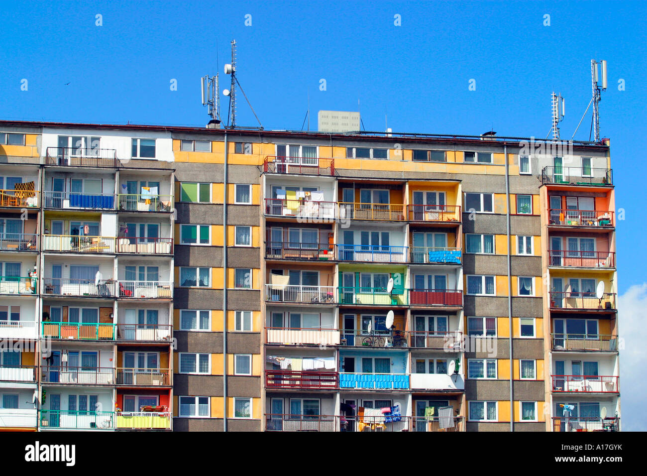 Apartment building in Warsaw, Poland Stock Photo Alamy
