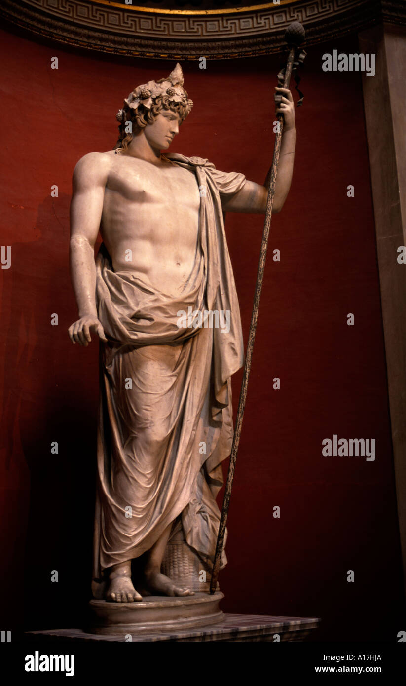 Antinoos as Dionysus Rome Roman Italy Stock Photo