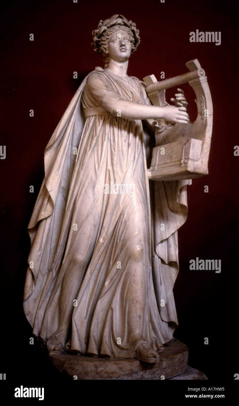 Music Apollo Citharoedes Roman Rome Greek greece Stock Photo