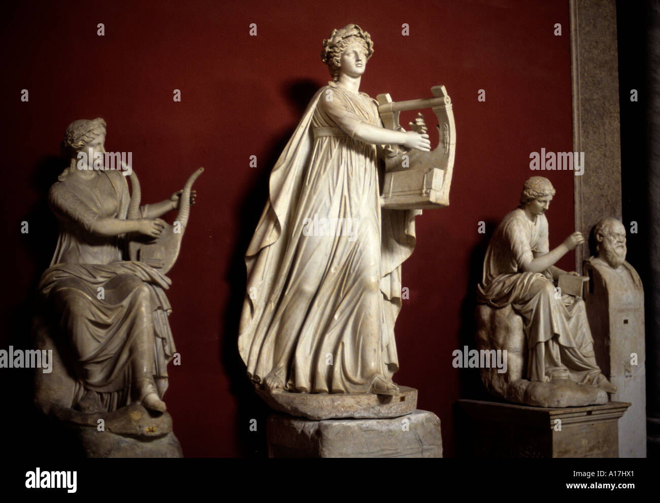 Music Apollo Citharoedes Roman Rome Greek greece Stock Photo