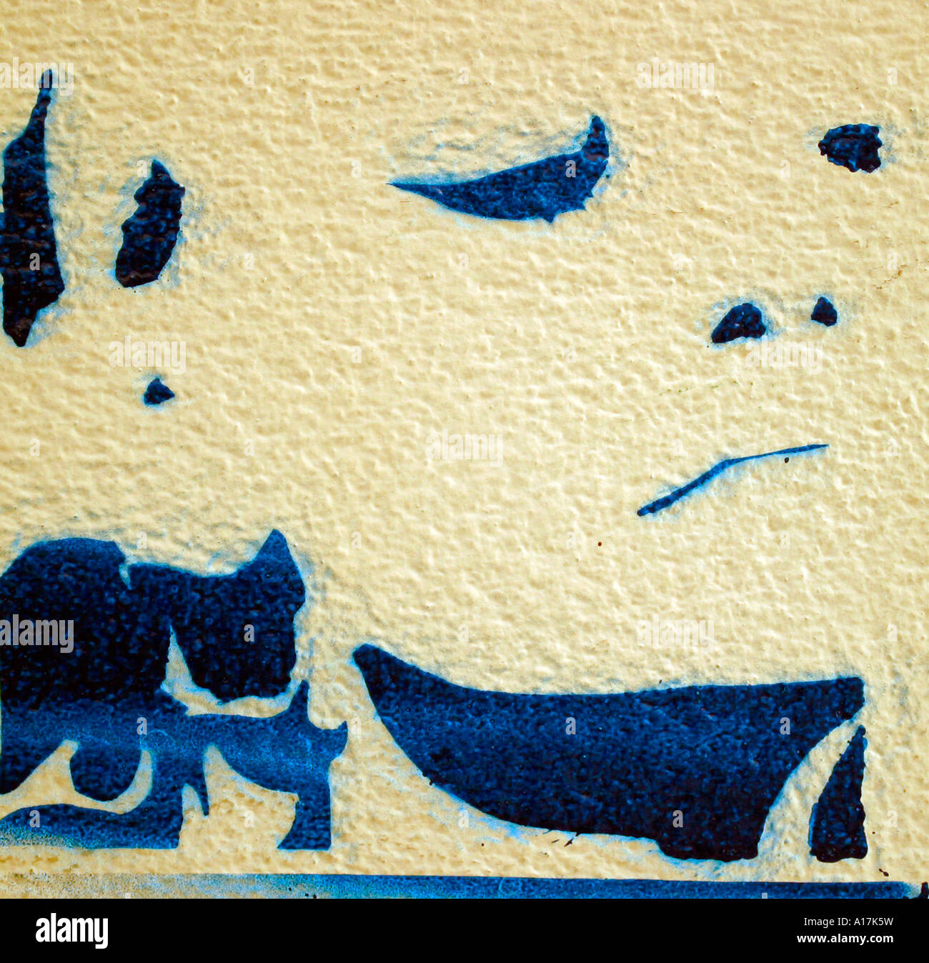 beautiful face, Stencil Graffiti Art Stock Photo Alamy