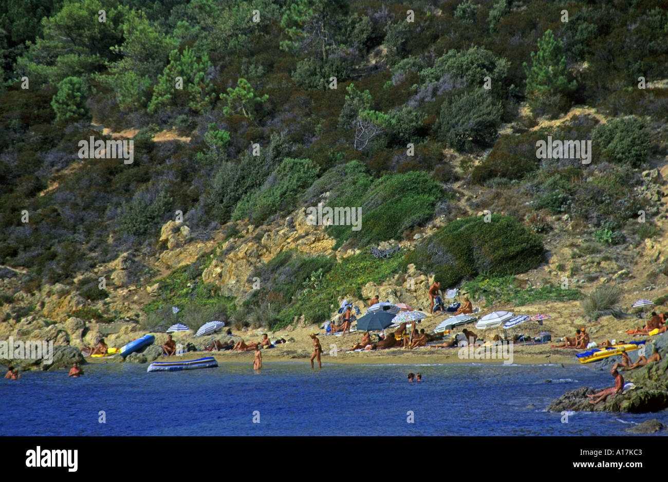 france var gigaro nudist beach region cote d azur var provence Stock Photo  - Alamy