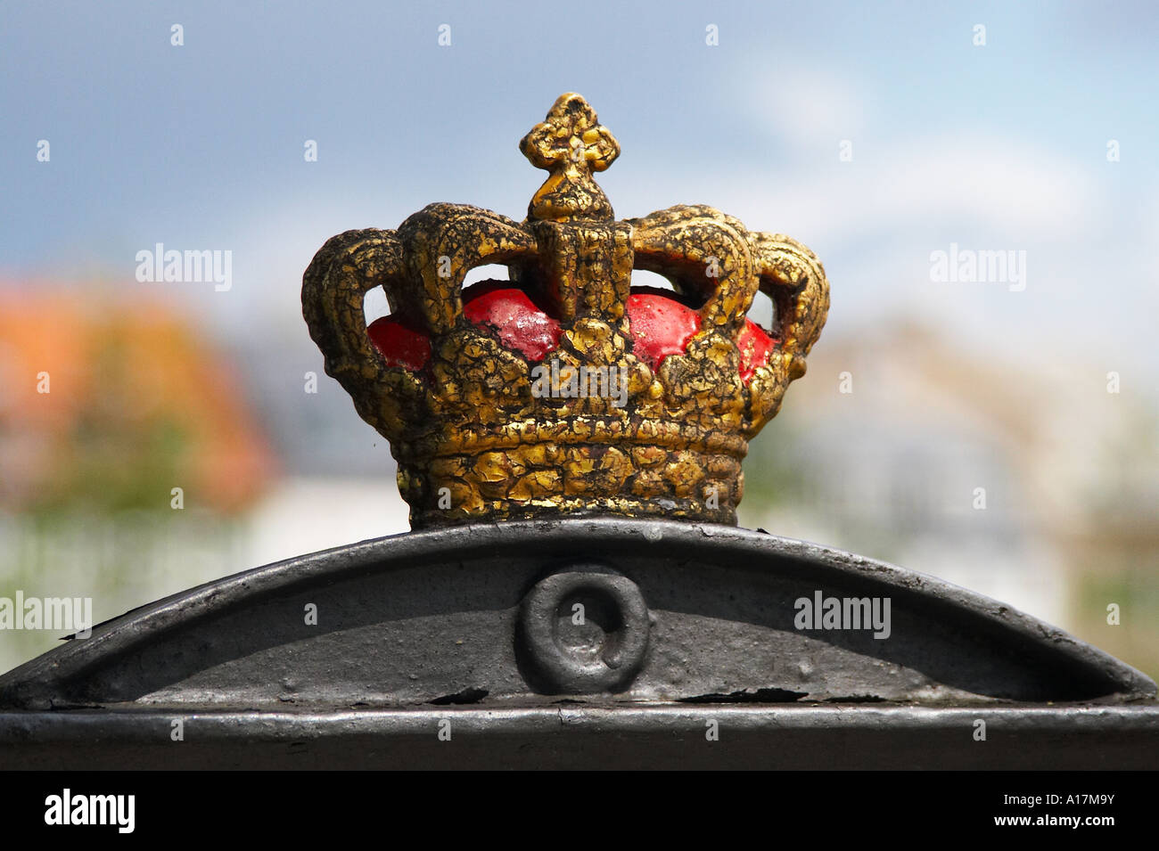 Danish crown on a sign Stock Photo