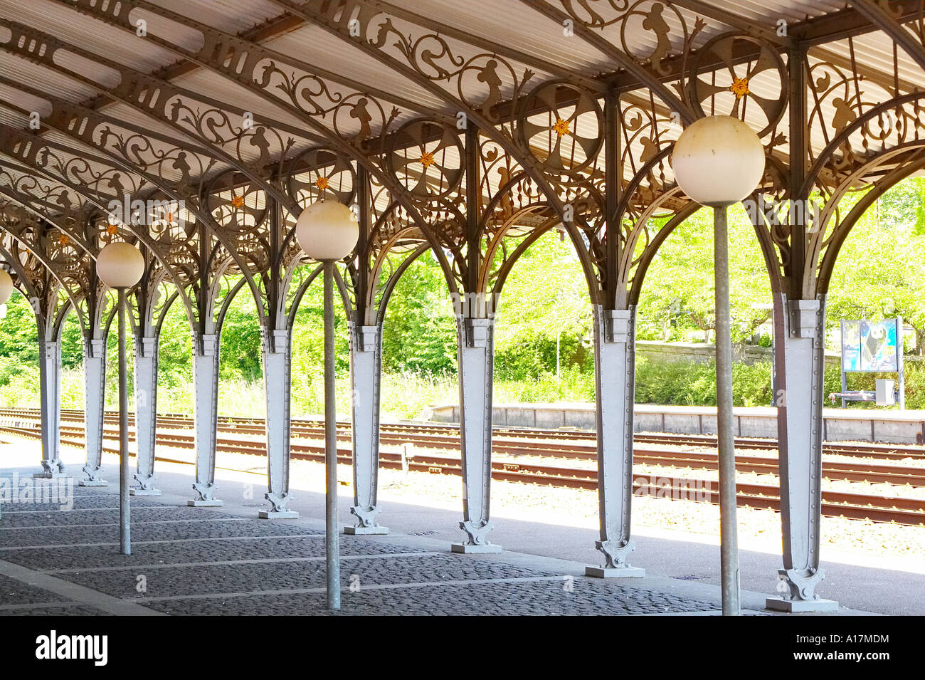 roofed platform Stock Photo