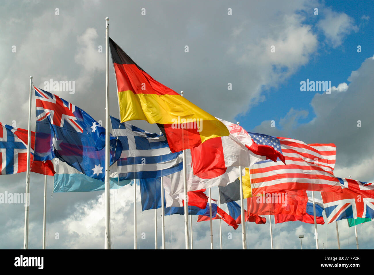 Flags from the countries that fought in World War Two Stock Photo Alamy