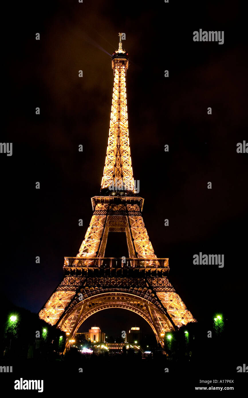 The Eiffel Tower at night, Paris, France Stock Photo Alamy