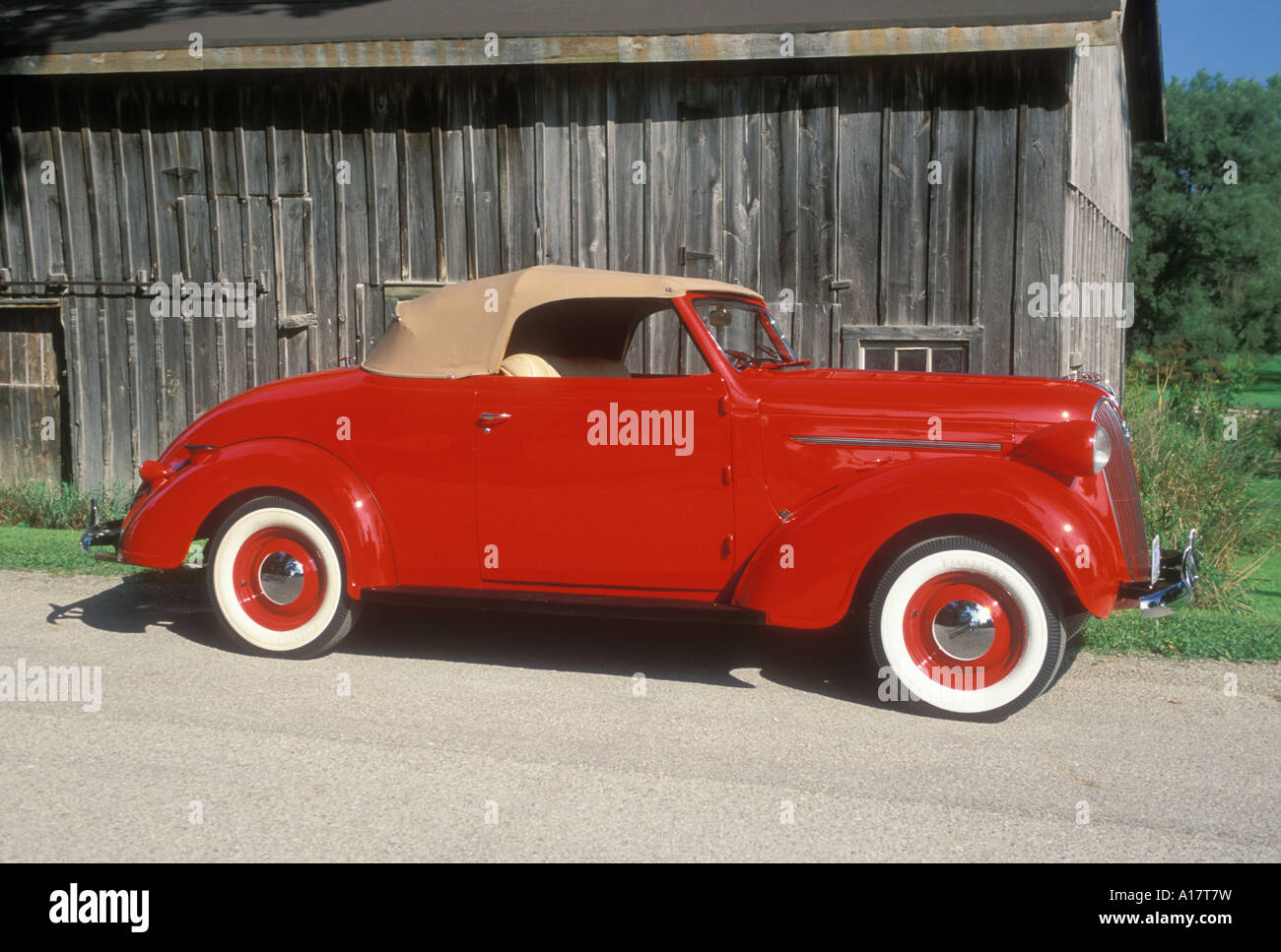 1937 Plymouth on pavement Stock Photo