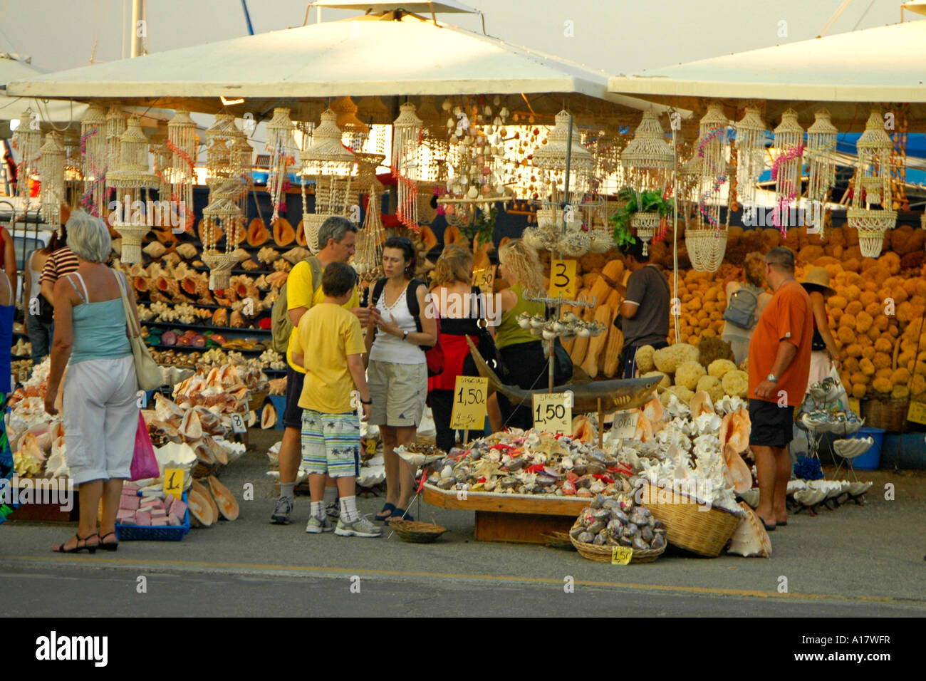 Market on Rhodes, Greece Stock Photo Alamy
