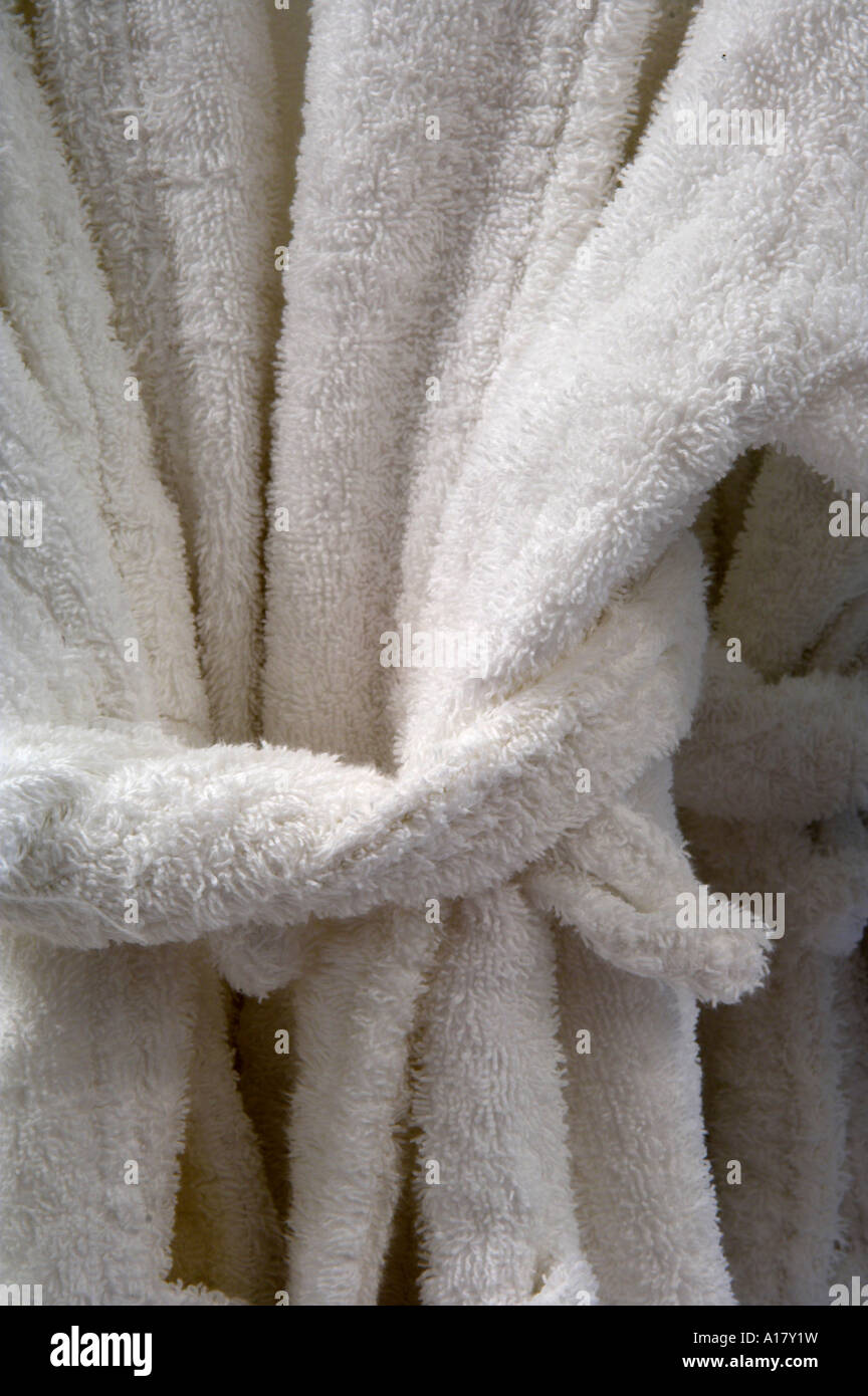 Closeup [terry cloth] bathrobe Stock Photo