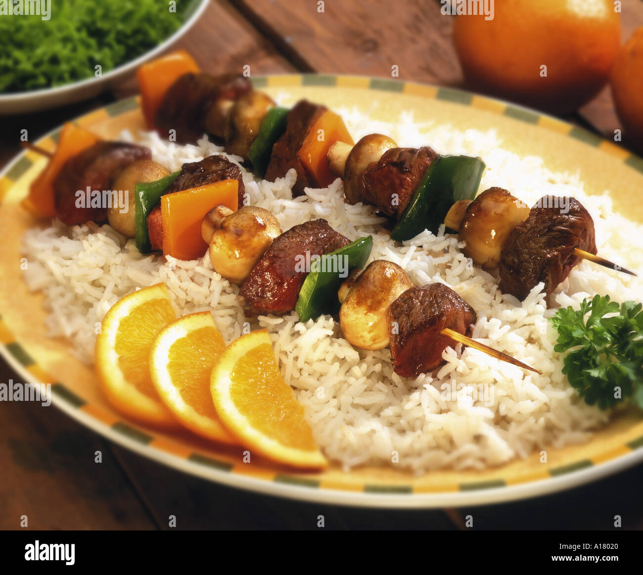 Beef mushroom kebabs hi-res stock photography and images - Alamy