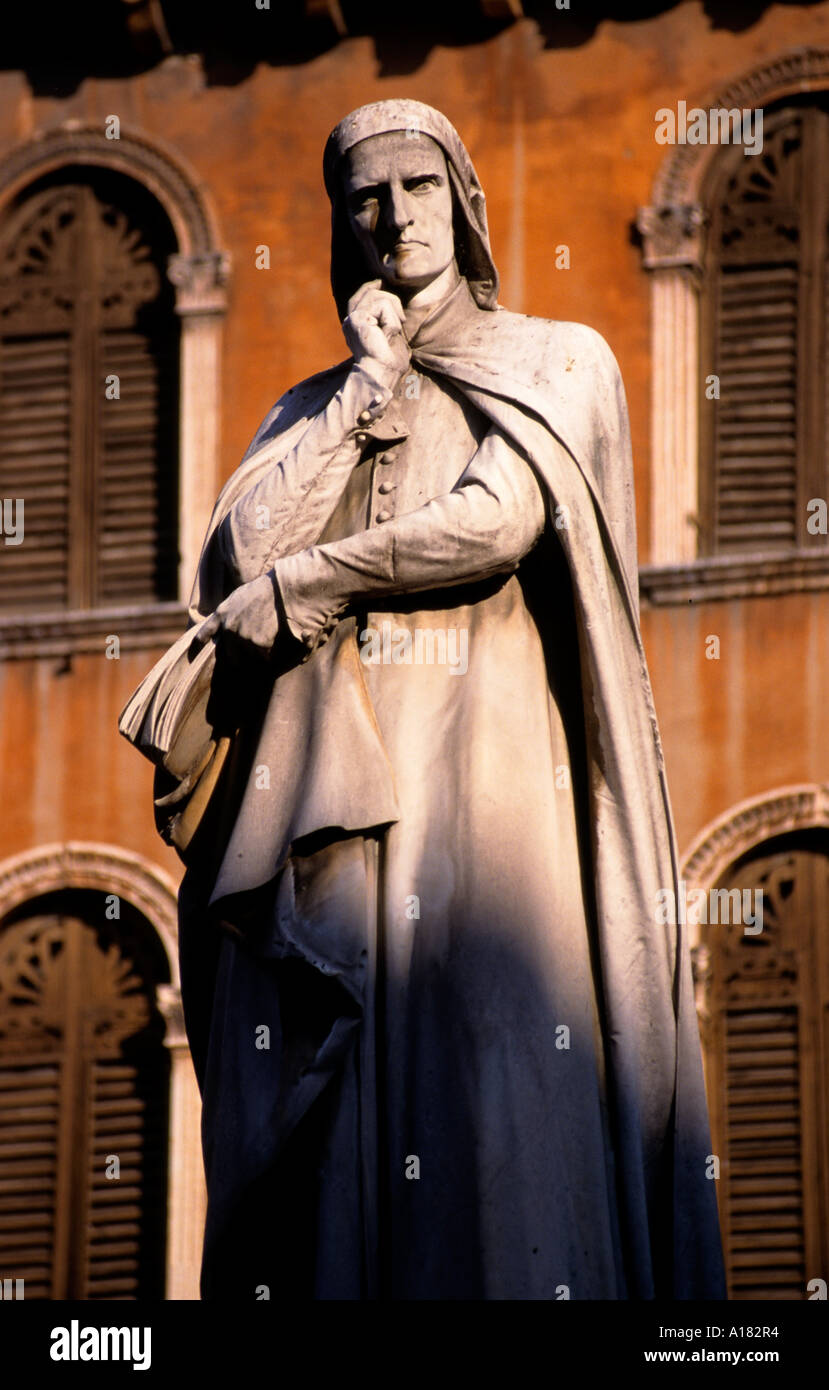 Dante Alighier Divina Commedia Boccaccio Verona Italy  Italian Stock Photo